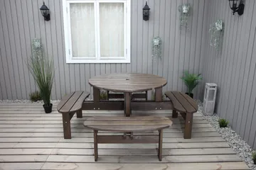 Rogolo Picnicbord 199 cm - Brun - Havemøbler - Havebord - Picnicbord