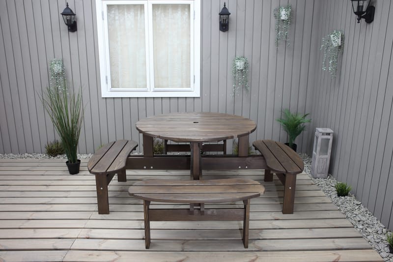 Rogolo Picnicbord 199 cm - Brun - Havemøbler - Havebord - Picnicbord