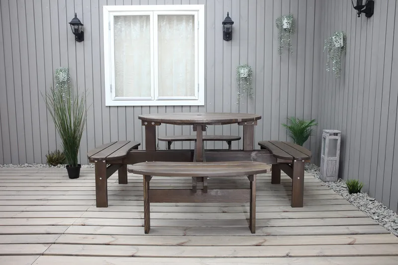 Rogolo Picnicbord 199 cm - Brun - Havemøbler - Havebord - Picnicbord