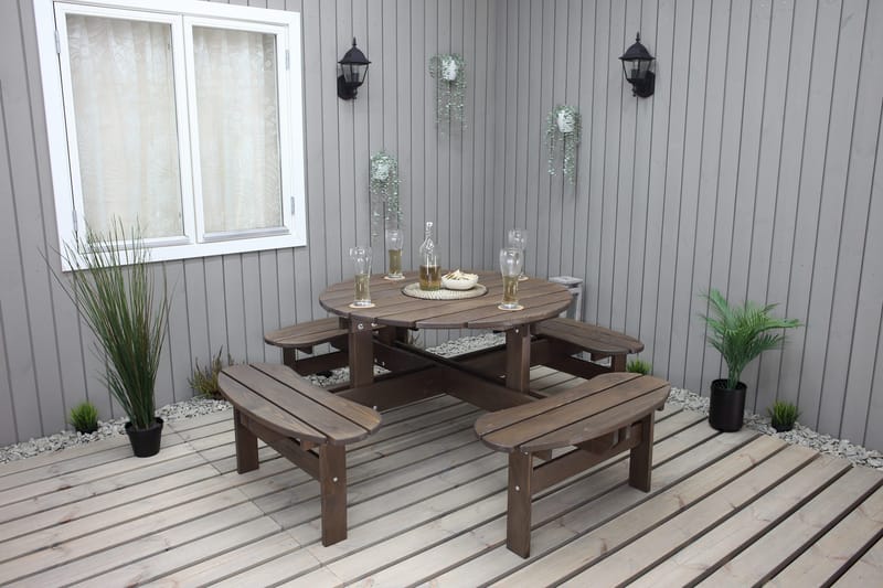 Rogolo Picnicbord 199 cm - Brun - Havemøbler - Havebord - Picnicbord