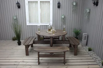 Rogolo Picnicbord 199 cm - Brun - Havemøbler - Havebord - Picnicbord