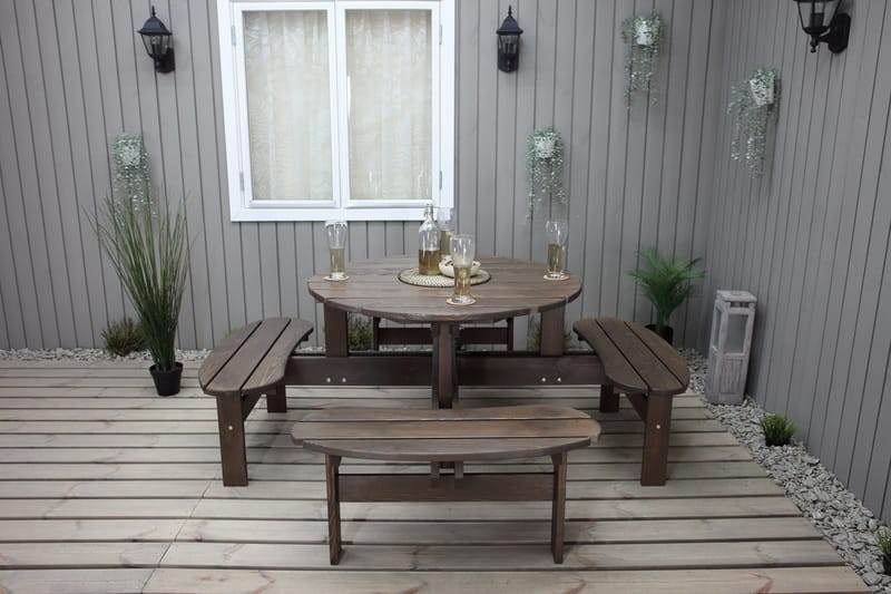 Rogolo Picnicbord 199 cm - Brun - Havemøbler - Havebord - Picnicbord
