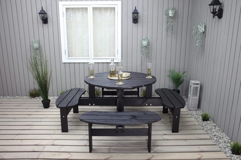 Rogolo Picnicbord 199 cm - Kaffesort - Havemøbler - Havebord - Picnicbord