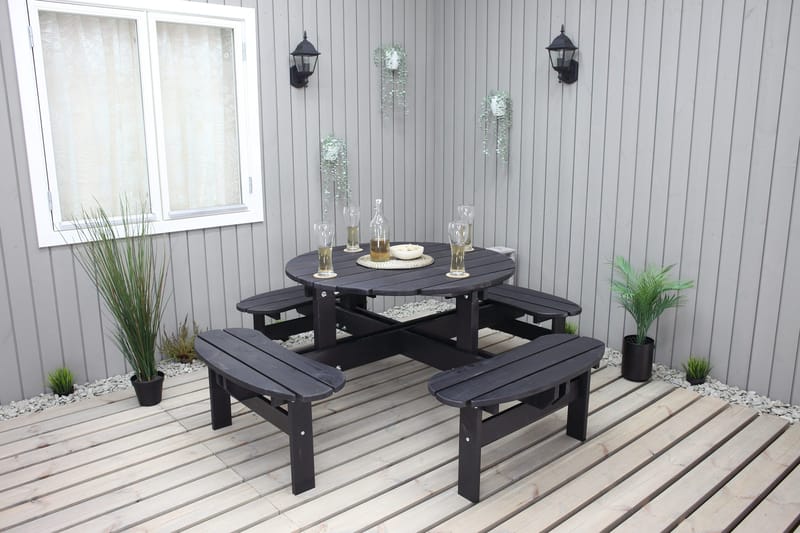 Rogolo Picnicbord 199 cm - Kaffesort - Havemøbler - Havebord - Picnicbord