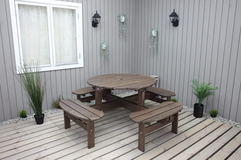 Rogolo Picnicbord 199 cm - Brun - Havemøbler - Havebord - Picnicbord