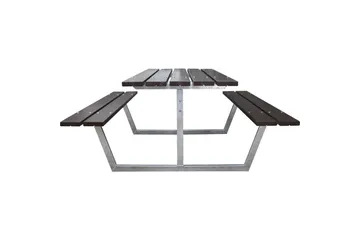 Picnicbord Rustik Metal Uden Ryglæn - Uden Ryglæn, Brun - Havemøbler - Havebord - Picnicbord