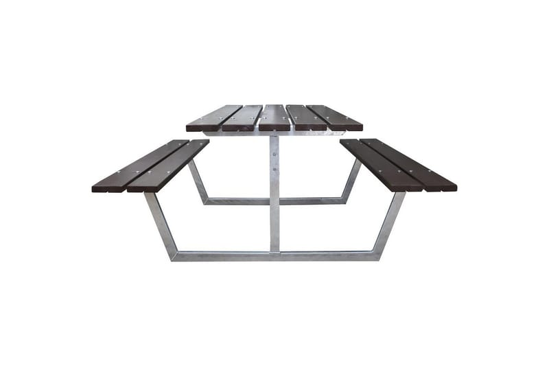 Picnicbord Rustik Metal Uden Ryglæn - Uden Ryglæn, Brun - Havemøbler - Havebord - Picnicbord