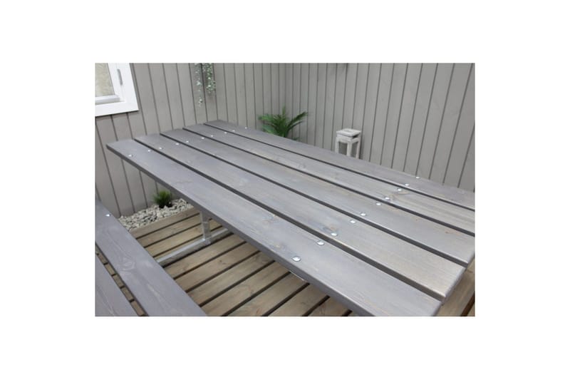 Picnicbord Rustik Metal Uden Ryglæn - Uden Ryglæn, Grå - Havemøbler - Havebord - Picnicbord