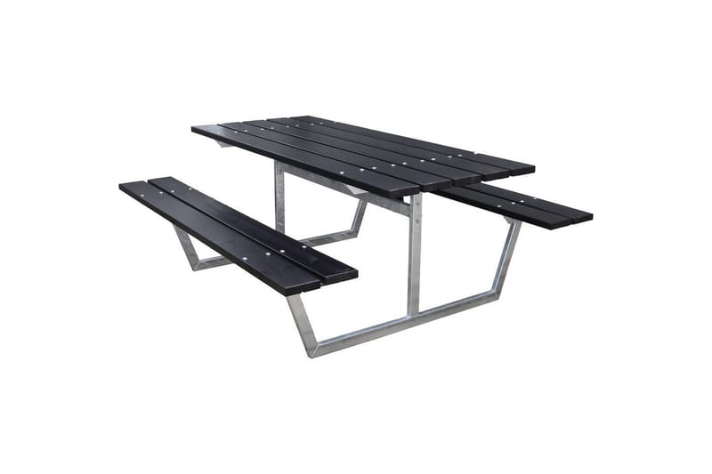 Picnicbord Rustik Metal Uden Ryglæn, Uden Ryglæn, Sort