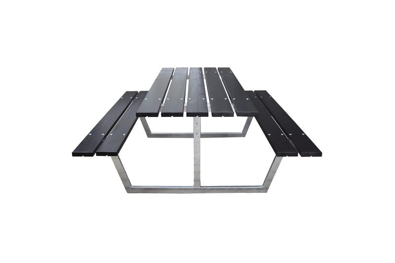 Picnicbord Rustik Metal Uden Ryglæn - Uden Ryglæn, Sort - Havemøbler - Havebord - Picnicbord