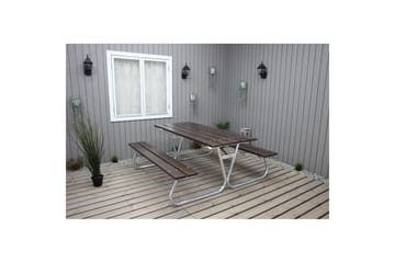 Picnicbord Stabil Metal Uden Ryglæn - Uden Ryglæn, Brun - Havemøbler - Havebord - Picnicbord