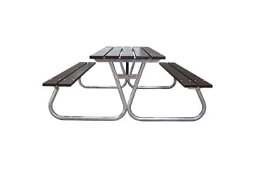 Picnicbord Stabil Metal Uden Ryglæn - Uden Ryglæn, Brun - Havemøbler - Havebord - Picnicbord