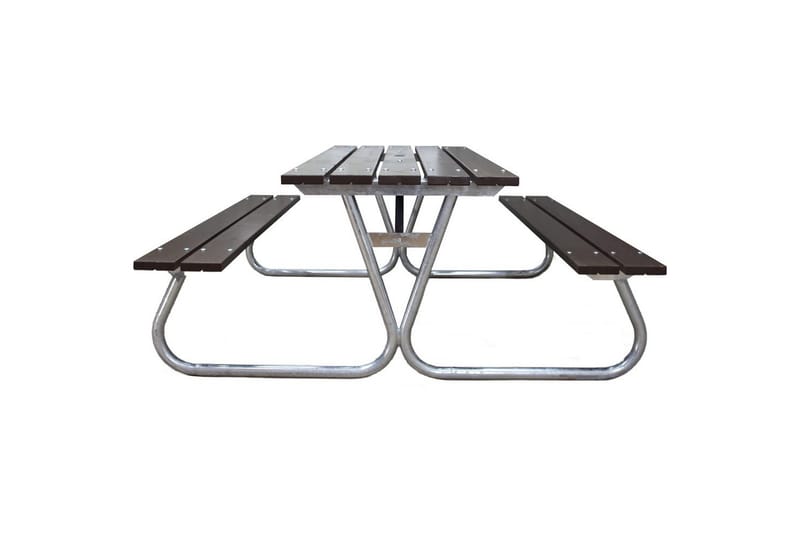 Picnicbord Stabil Metal Uden Ryglæn - Uden Ryglæn, Brun - Havemøbler - Havebord - Picnicbord