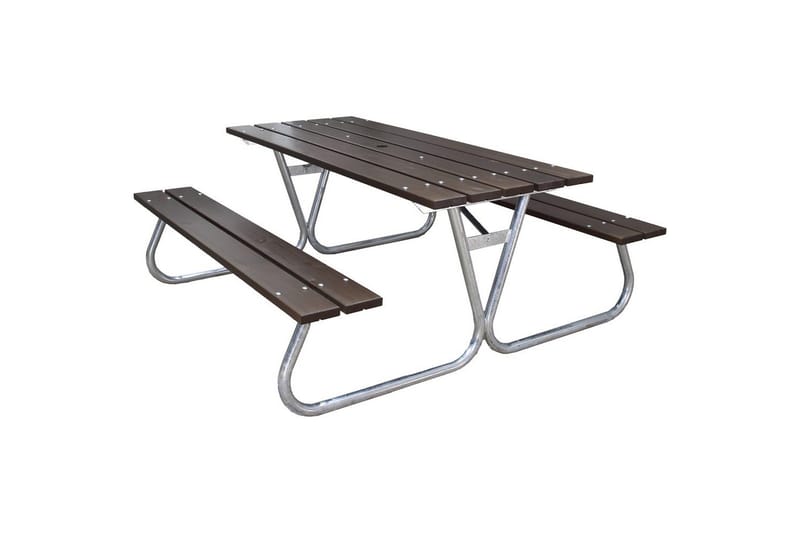 Picnicbord Stabil Metal Uden Ryglæn, Uden Ryglæn, Brun
