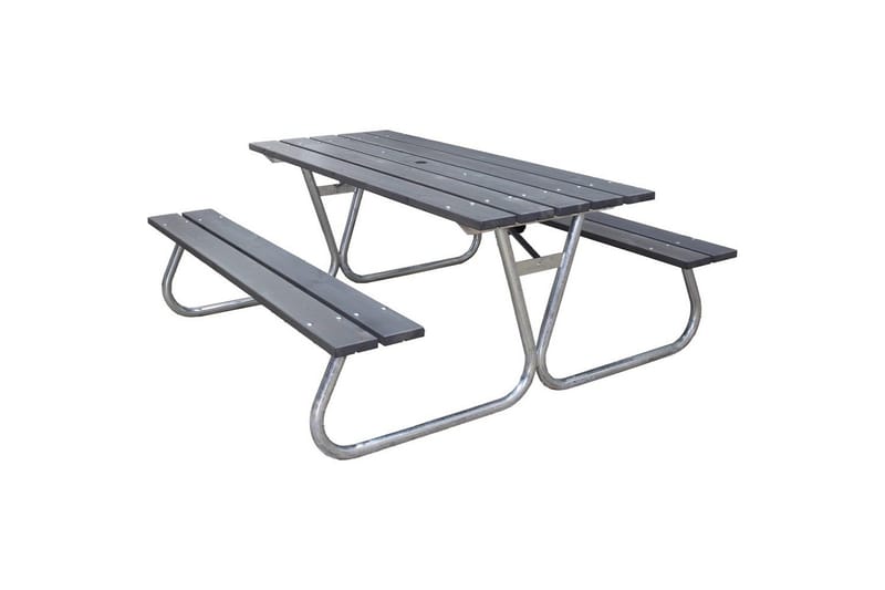 Picnicbord Stabil Metal Uden Ryglæn, Uden Ryglæn, Grå