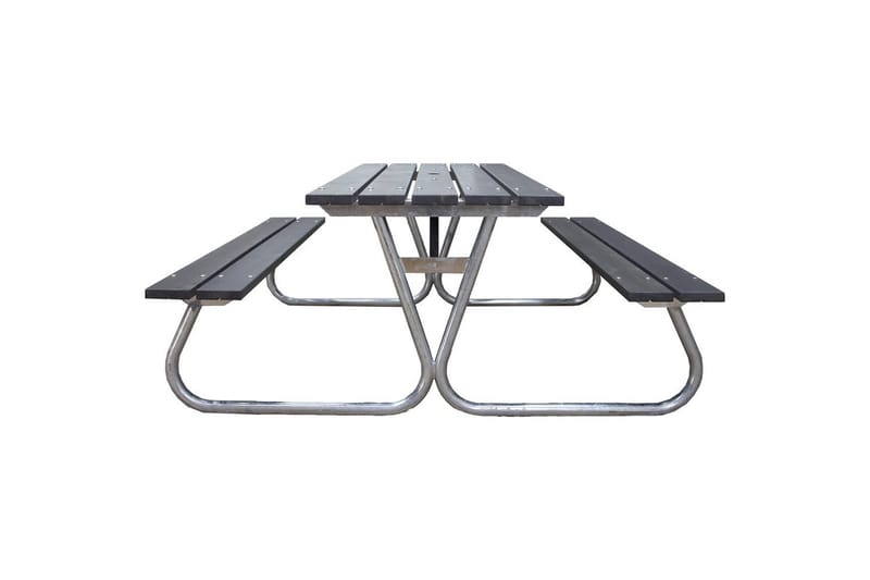 Picnicbord Stabil Metal Uden Ryglæn - Uden Ryglæn, Grå - Havemøbler - Havebord - Picnicbord