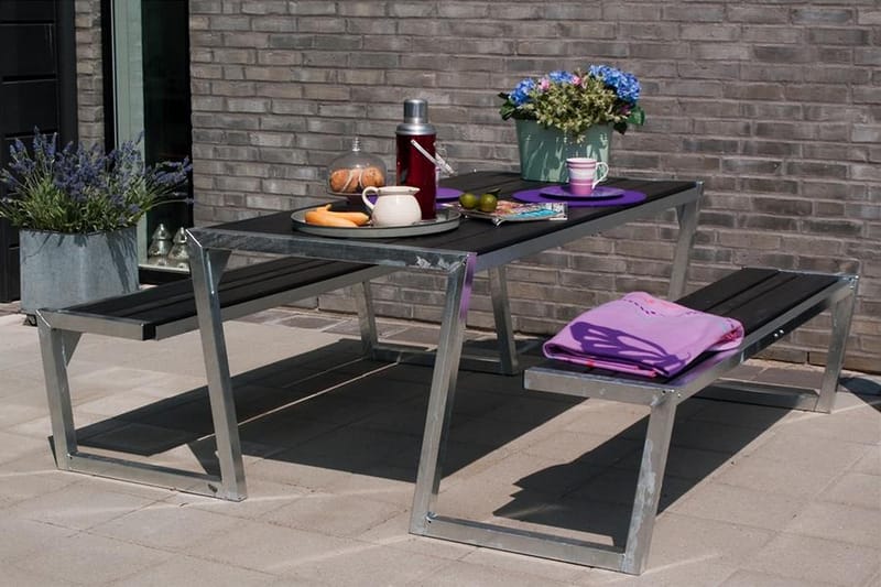 Zigma Picnicbord - Sort - Havemøbler - Havebord - Picnicbord