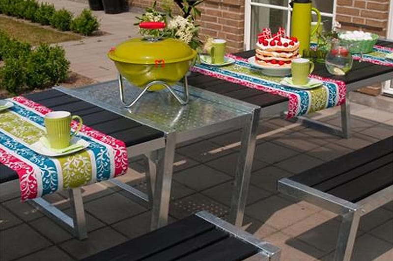 Zigma Picnicbord - Sort - Havemøbler - Havebord - Picnicbord