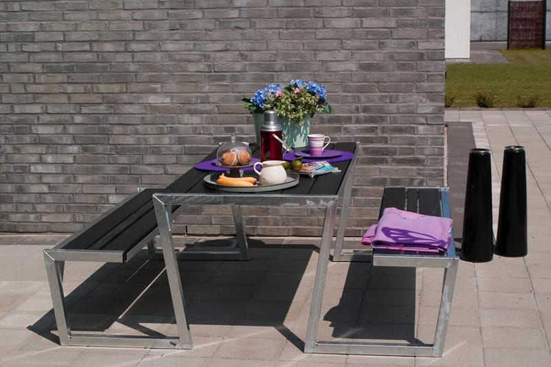 Zigma Picnicbord - Sort - Havemøbler - Havebord - Picnicbord