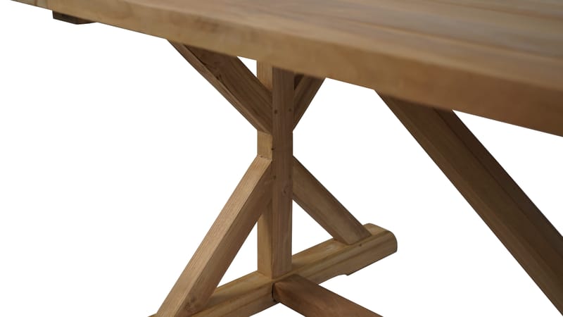 Prato Bord med X-ben 240×100 cm - Træ - Havemøbler - Havebord - Spisebord & havebord