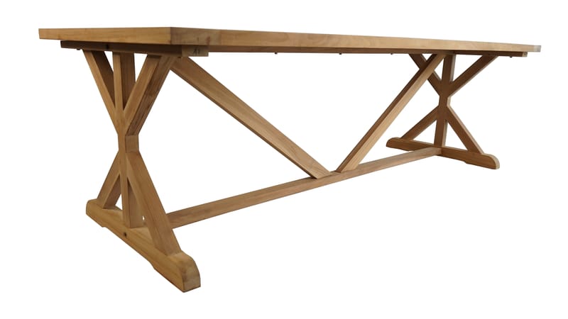 Prato Bord med X-ben 240×100 cm - Træ - Havemøbler - Havebord - Spisebord & havebord
