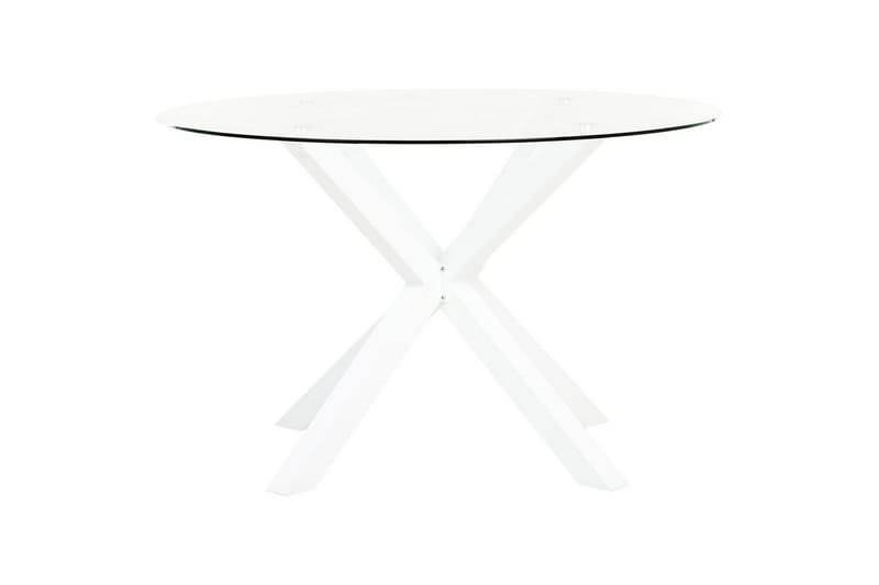 Rundt bord Maletto, Hvid, gennemsigtig