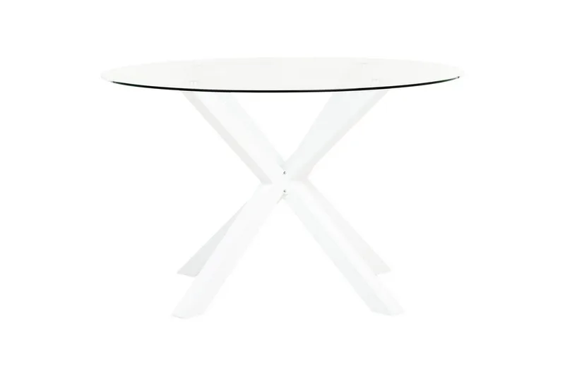 Rundt bord Maletto, Hvid, gennemsigtig