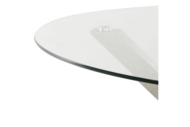 Rundt bord Maletto - Sølv, Transparent - Havemøbler - Havebord - Spisebord & havebord