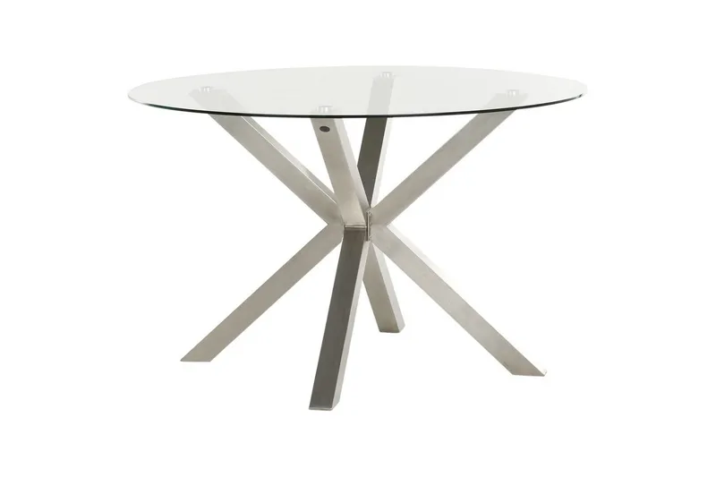 Rundt bord Maletto - Sølv, Transparent - Havemøbler - Havebord - Spisebord & havebord