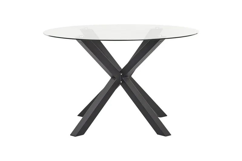 Rundt bord Maletto, Sort, gennemsigtig