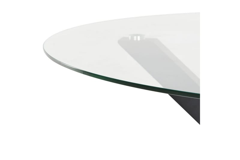 Rundt bord Maletto - Sort, gennemsigtig - Havemøbler - Havebord - Spisebord & havebord