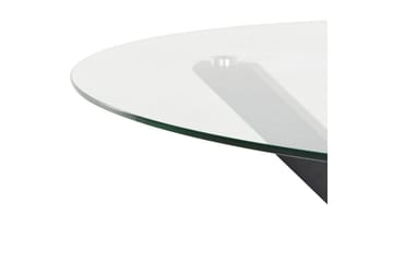 Rundt bord Maletto - Sort, gennemsigtig - Havemøbler - Havebord - Spisebord & havebord
