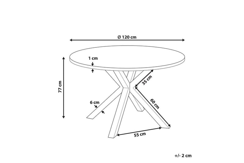 Rundt bord Maletto - Sort, gennemsigtig - Havemøbler - Havebord - Spisebord & havebord