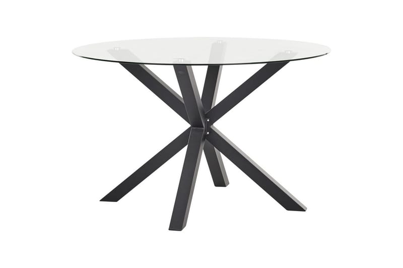 Rundt bord Maletto - Sort, gennemsigtig - Havemøbler - Havebord - Spisebord & havebord