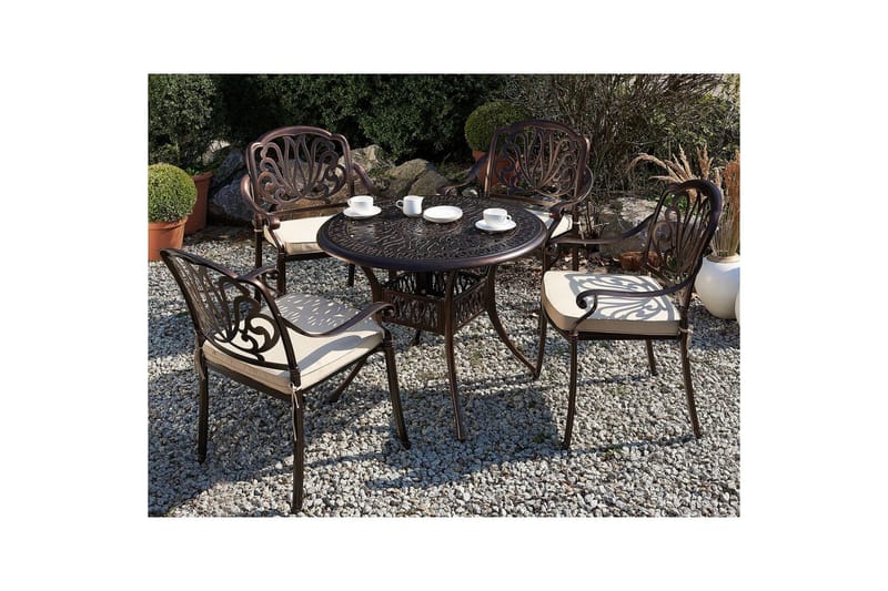 Runt bord Beliani Ancona Brown - Havemøbler - Havebord - Spisebord & havebord