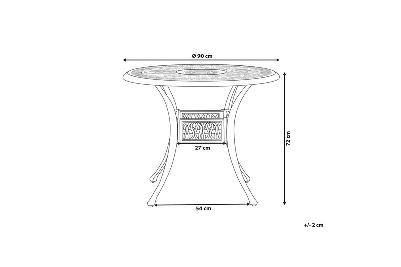 Runt bord Beliani Ancona Brown - Havemøbler - Havebord - Spisebord & havebord