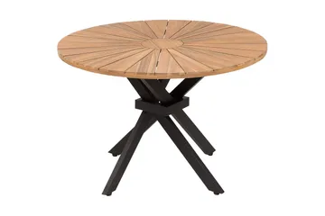 Runt bord Beliani Cissone Light wood||Black - Havemøbler - Havebord - Spisebord & havebord