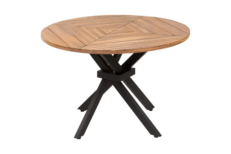 Runt bord Beliani Lissone Light wood||Black, undefined