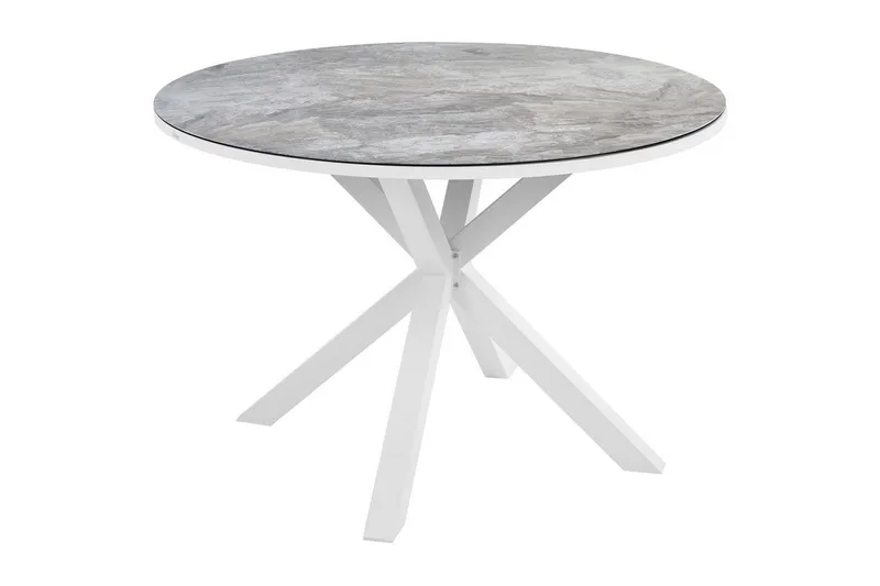 Runt bord Beliani Maletto Vit/Beige/Grå White||Grey - Havemøbler - Havebord - Spisebord & havebord