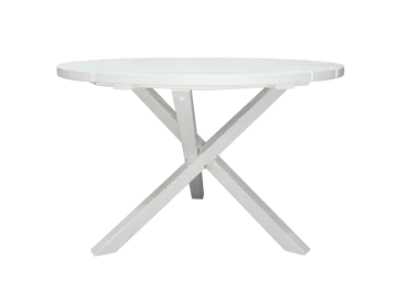 Scottsdale Havebord Rund Hvid Ø 112 cm - Hvid - Havemøbler - Havebord - Spisebord & havebord