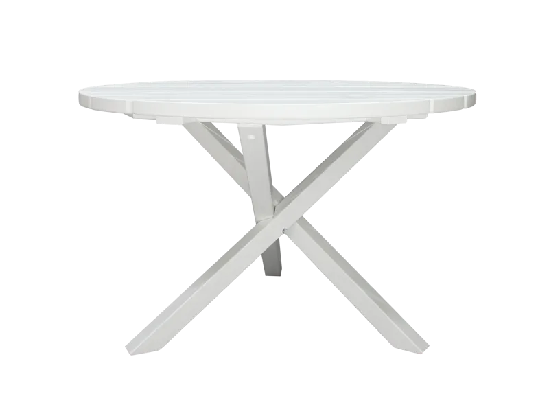 Scottsdale Havebord Rund Hvid Ø 112 cm - Hvid - Havemøbler - Havebord - Spisebord & havebord