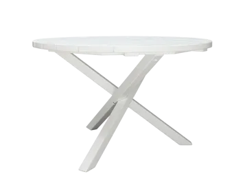 Scottsdale Havebord Rund Hvid Ø 112 cm - Hvid - Havemøbler - Havebord - Spisebord & havebord