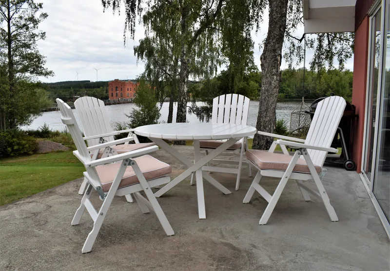Scottsdale Havebord Rund Hvid Ø 112 cm - Hvid - Havemøbler - Havebord - Spisebord & havebord