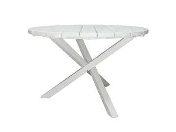 Scottsdale Havebord Rund Hvid Ø 112 cm - Hvid - Havemøbler - Havebord - Spisebord & havebord