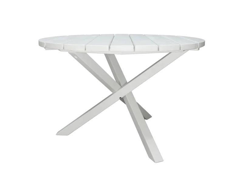 Scottsdale Havebord Rund Hvid Ø 112 cm - Hvid - Havemøbler - Havebord - Spisebord & havebord