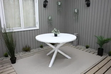 Scottsdale Havebord Rund Hvid Ø 112 cm - Hvid - Havemøbler - Havebord - Spisebord & havebord