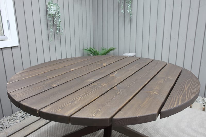 Scottsdale Spisebord Rundt 112 cm - Brun - Spisebord & havebord
