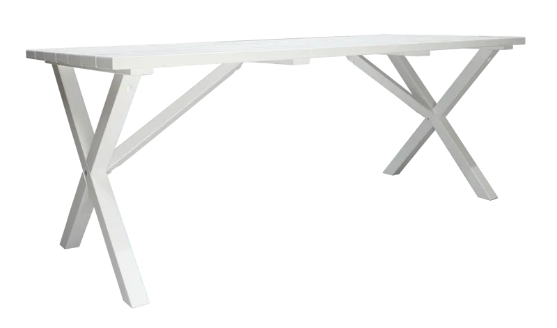 Scottsdale Udendørsbord Rektangulært Hvid 190 cm - Hvid - Havemøbler - Havebord - Spisebord & havebord