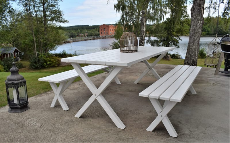 Scottsdale Udendørsbord Rektangulært Hvid 190 cm - Hvid - Havemøbler - Havebord - Spisebord & havebord