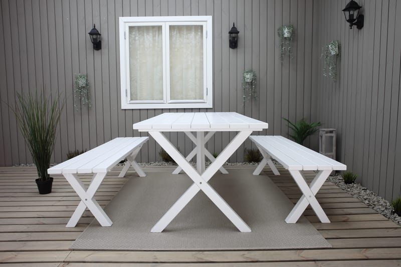 Scottsdale Udendørsbord Rektangulært Hvid 190 cm - Hvid - Havemøbler - Havebord - Spisebord & havebord